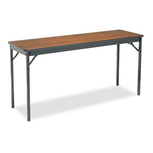 Barricks - Special Size Folding Table, Rectangular, 60w x 18d x 30h, Walnut, Sold as 1 EA
