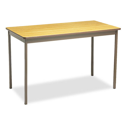 Barricks - Utility Table, Rectangular, 48w x 24d x 30h, Oak, Sold as 1 EA