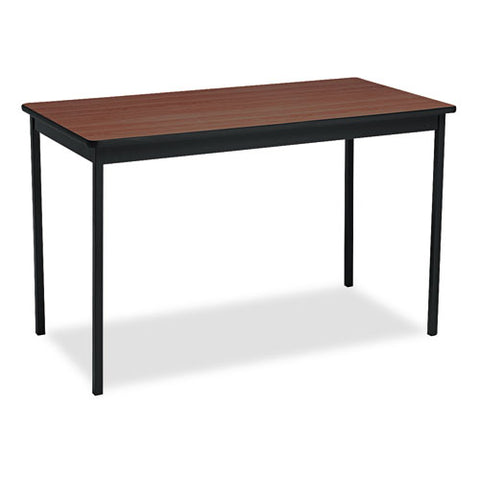 Barricks - Utility Table, Rectangular, 48w x 24d x 30h, Walnut, Sold as 1 EA