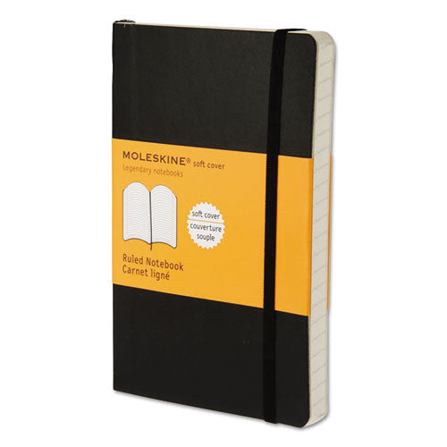 Classic Softcover Notebook, Ruled, 5 1/2 x 3 1/2, Black Cover, 192 Sheets, Sold as 1 Each