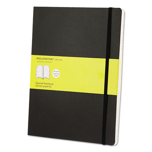 Classic Softcover Notebook, Squared, 10 x 7 1/2, Black Cover, 192 Sheets, Sold as 1 Each