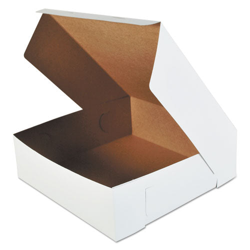 Bakery Boxes, White, Paperboard, 16 x 16 x 5, 50/Carton, Sold as 1 Bundle