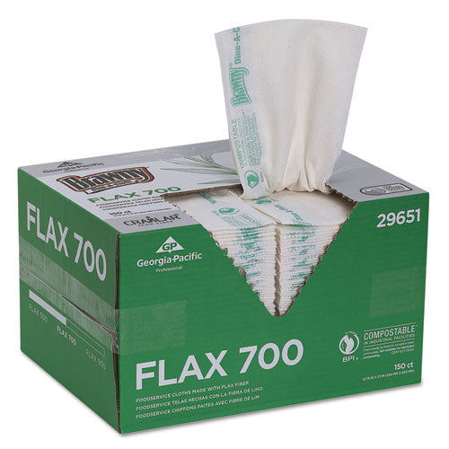Dine-A-Cloth FLAX Foodservice Wipers, 12 3/4x21, White,150/Box, Sold as 1 Carton, 150 Each per Carton 