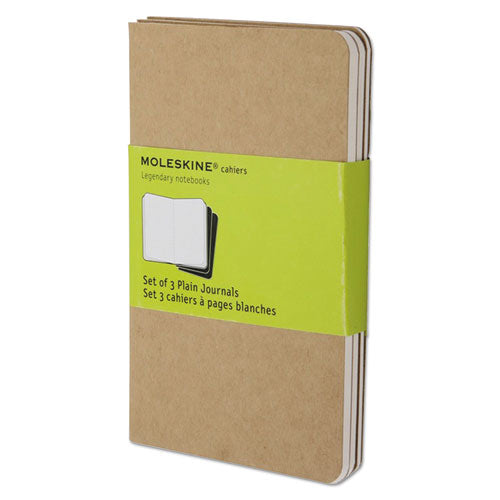 Cahier Journal, Plain, 5 1/2 x 3 1/2, Kraft Brown Cover, 64 Sheets, Sold as 1 Package