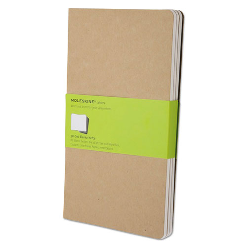 Cahier Journal, Plain, 8 1/4 x 5, Kraft Brown Cover, 80 Sheets, Sold as 1 Package