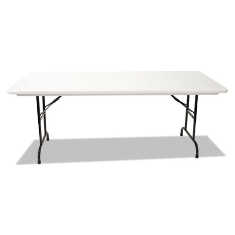 Blow Molded Resin Top Folding Tables, 60w x 30d x 22-32h, Gray Granite, Sold as 1 Each