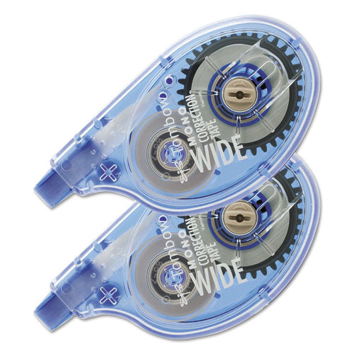 Tombow Mono - MONO Wide-Width Correction Tape, Non-Refillable, 1/4-inch x 394-inch, 2/Pack, Sold as 1 PK