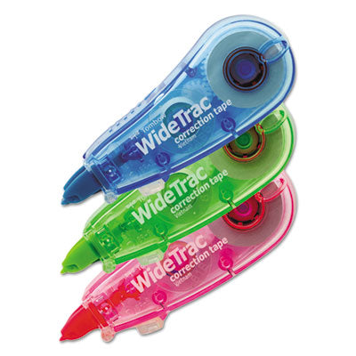 Tombow - WideTrac Correction Tape, Non-Refillable, 1/3-inch x 236-inch, 3/Pack, Sold as 1 PK