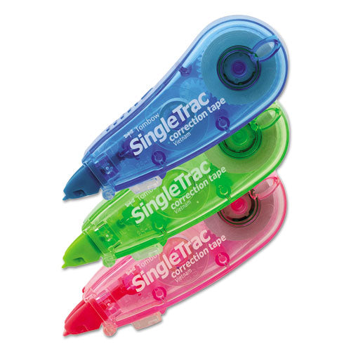 Tombow - SingleTrac Correction Tape, Non-Refillable, 1/6-inch x 236-inch, 3/Pack, Sold as 1 PK