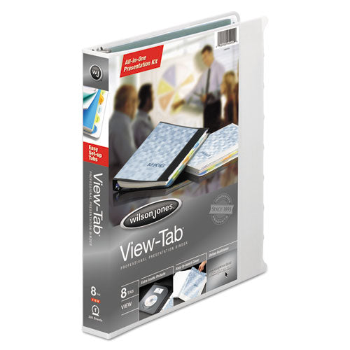 Wilson Jones - View-Tab Round Ring Presentation Binder, 8-Tab Style, 1-inch Capacity, White, Sold as 1 EA