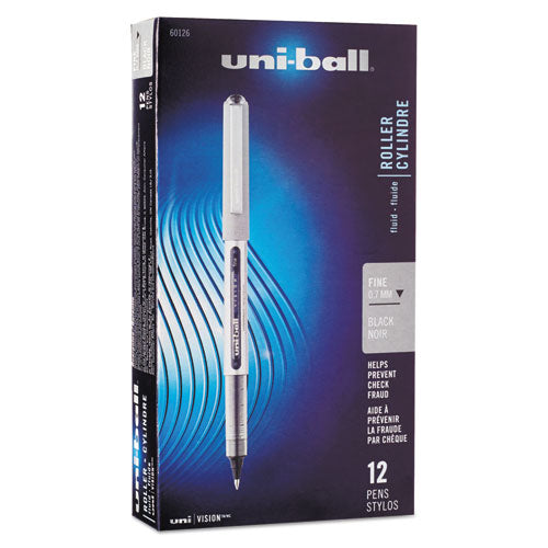 uni-ball - Vision Roller Ball Stick Water-Proof Pen, Black Ink, Fine, Dozen, Sold as 1 DZ