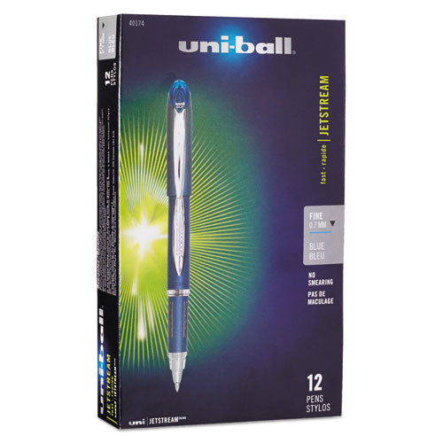 uni-ball - Jetstream Ballpoint Stick Pen, Blue Ink, Medium, Sold as 1 EA