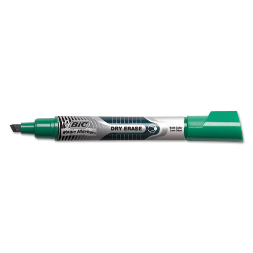 Low Odor & Bold Writing Dry Erase Marker, Chisel Tip, Green, Dozen, Sold as 1 Dozen