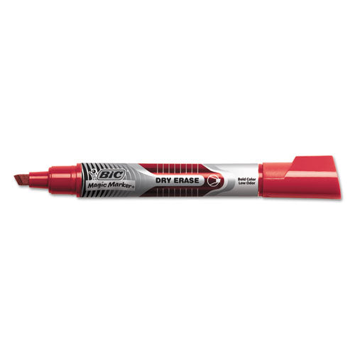 Low Odor & Bold Writing Dry Erase Marker, Chisel Tip, Red, Dozen, Sold as 1 Dozen
