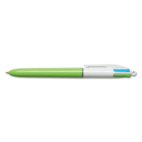 BIC - 4-Color Ballpoint Retractable Pen, Assorted Ink, Medium, 2 per Pack, Sold as 1 PK