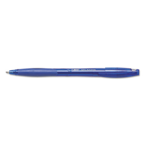 BIC - Atlantis Ballpoint Stick Pen, Blue Ink, Medium, Dozen, Sold as 1 DZ