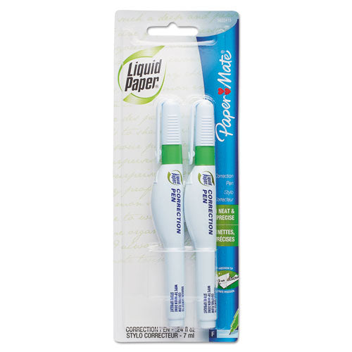 Paper Mate Liquid Paper - Correction Pen, 7 ml, White, 2/Pack, Sold as 1 PK
