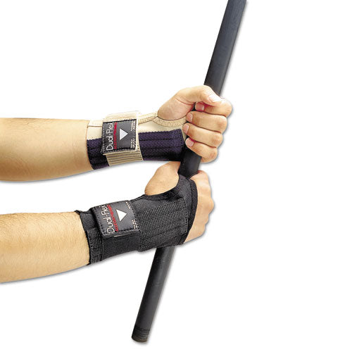Dual-Flex Wrist Supports, X-Large, Nylon, Black, Sold as 1 Each