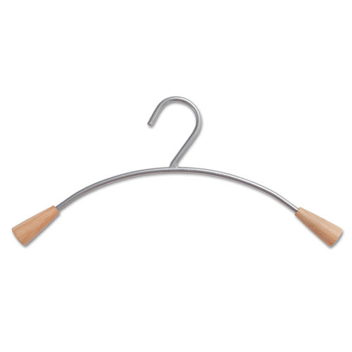 Alba - Wall Costumer Hangers, 6/Set, Metal/Wood, Gray/Mahogany, Sold as 1 ST