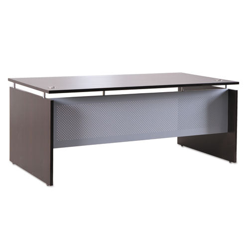 Sedina Series Straight Front Desk Shell, 72w x 36d x 29 1/2h, Espresso, Sold as 1 Each