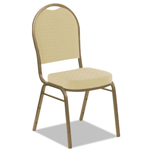 Banquet Chairs with Dome Back, Tan/Gold, 4/Carton, Sold as 1 Carton, 4 Each per Carton 