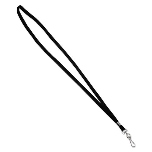 Advantus - Deluxe Lanyards, J-Hook Style, 36-inch Long, Black, 24/Box, Sold as 1 BX