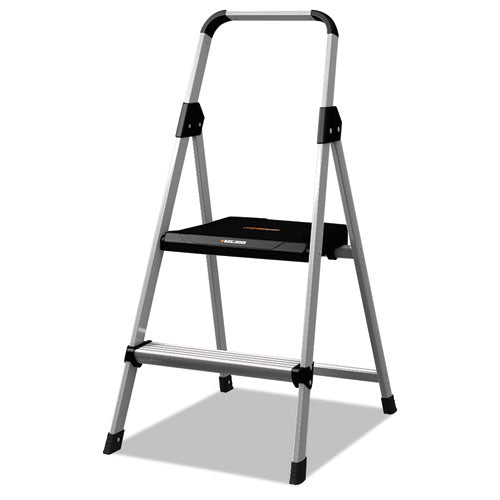 Aluminum Step Stool Ladder, 250lb cap, 18 1/2w x 23 1/2 spread x 38 1/2h, Sold as 1 Each