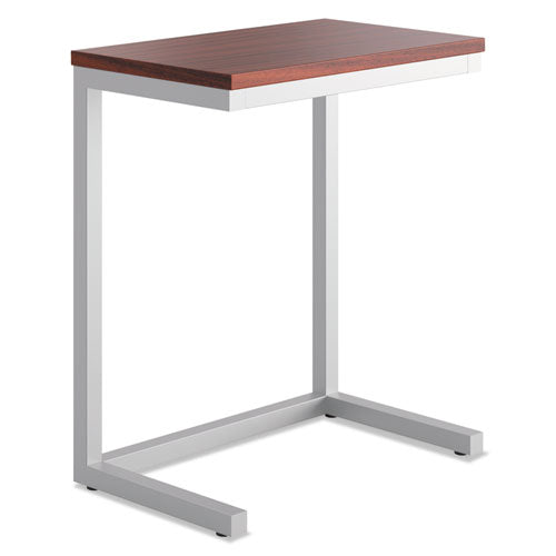 Occasional Cantilever Table, 24w x 15d x 20 3/4h, Chestnut/Silver, Sold as 1 Each