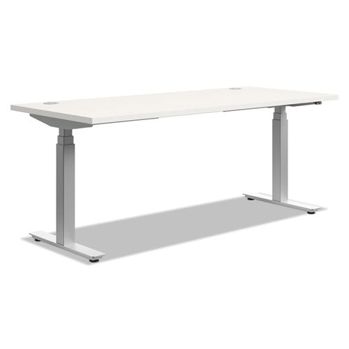 Height-Adjustable Table Base, 72w x 24d x 23 5/8-49 1/4h, Silver, Sold as 1 Each