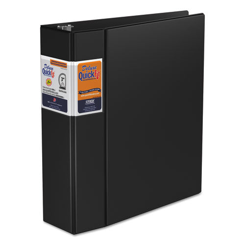 Stride - Quick Fit D-Ring Binder, 3-inch Capacity, Black, Sold as 1 EA