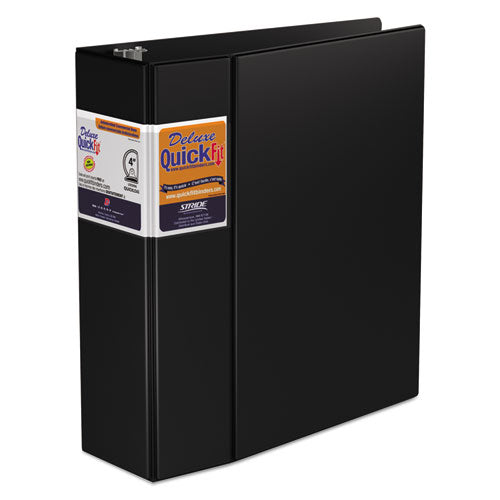 Stride - Quick Fit D-Ring Binder, 4-inch Capacity, Black, Sold as 1 EA