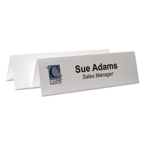 Embossed Tent Cards, White, 8 1/2 x 2 1/2, 2 Card/Sheet, 50 Sheets/Box, Sold as 1 Box, 50 Each per Box 