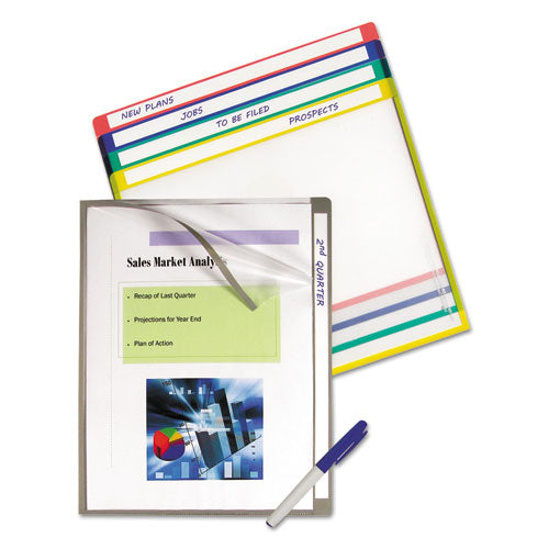 Write-On Project Folders, Letter, Assorted Colors, 10/PK, Sold as 1 Package
