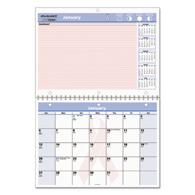 AT-A-GLANCE - QuickNotes Special Edition Recycled Desk/Wall Calendar, 11-inch x 8-inch, Sold as 1 EA