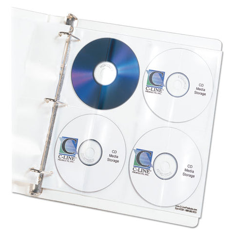 C-Line - Two-Sided CD/DVD Refill Pages for Ring Binder Kit, 5/Pack, Sold as 1 PK