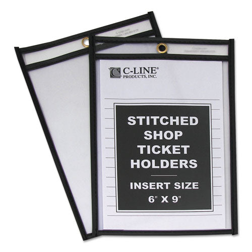 Shop Ticket Holders, Stitched, Both Sides Clear, 50", 6 x 9, 25/BX, Sold as 1 Box, 25 Each per Box 