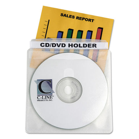 C-Line - Two-Sided CD/DVD Sleeves for Standard Storage Cases, 50/Box, Sold as 1 BX