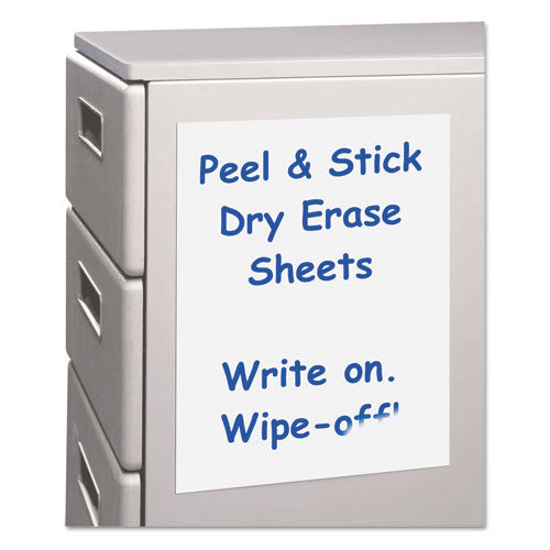 C-Line - Self-Stick Dry Erase Sheets, 8 1/2 x 11, White, 25 Sheets/Box, Sold as 1 BX