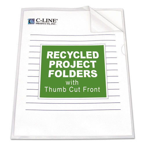 C-Line - Project Folders, Jacket, Letter, Poly, Clear, 25/Box, Sold as 1 BX