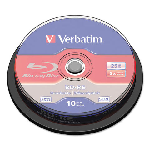 BD-RE Disc, 25 GB, 2x, Silver,10/Pk, Sold as 1 Package