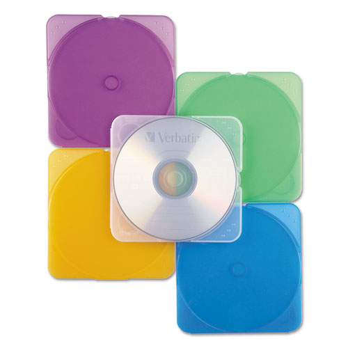Verbatim - TRIMpak CD/DVD Case, Assorted Colors, 10/Pack, Sold as 1 PK