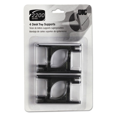 2200 Series Desk Tray Supports, Black, 4/Pack, Sold as 1 Package