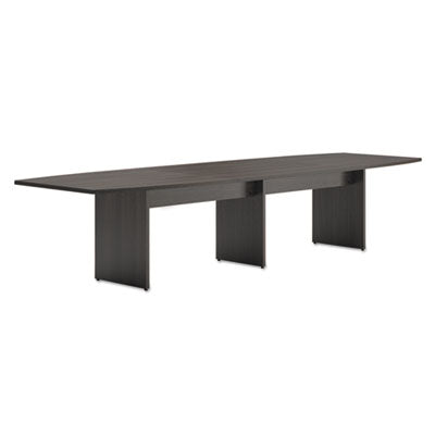 BL Laminate Series Boat-Shaped Modular Table End, 48 x 44 x 29 1/2, Espresso, Sold as 1 Each