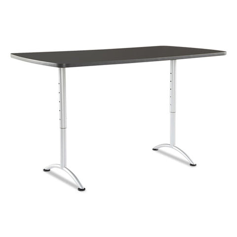 ARC Sit-to-Stand Tables, Rectangular Top, 36w x 72d x 42h, Graphite/Silver, Sold as 1 Each