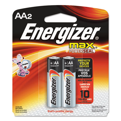 Energizer - MAX Alkaline Batteries, AA, 2 Batteries/Pack, Sold as 1 PK