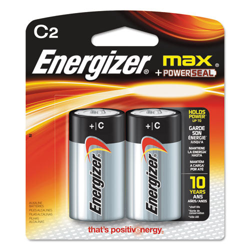 Energizer - MAX Alkaline Batteries, C, 2 Batteries/Pack, Sold as 1 PK