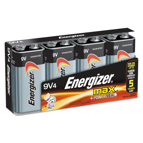 Energizer - MAX Alkaline Batteries, 9V, 4 Batteries/Pack, Sold as 1 PK