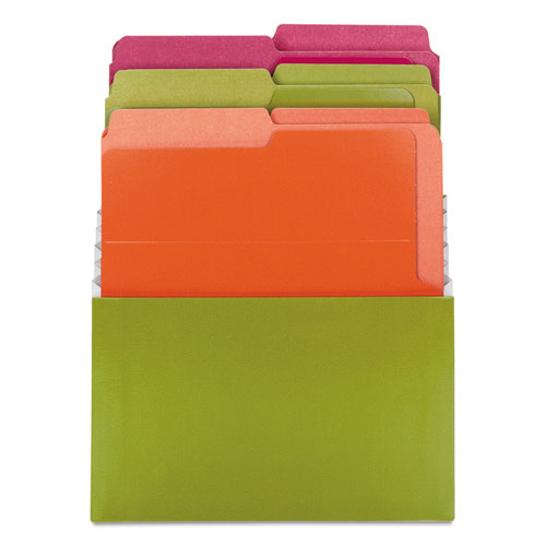 Organized Up Stadium Files w/Vertical Folders, 3 Pocket, Letter, Bright Assorted, Sold as 1 Each