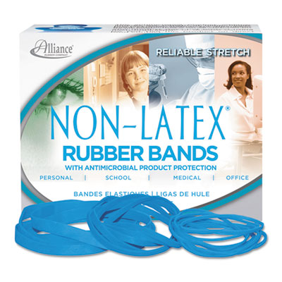 Alliance - Antimicrobial Rubber Bands, Size 54 (Blue), Sizes 19/33/64 (Mixed), 1/4lb Box, Sold as 1 BX