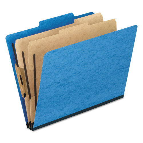 Six-Section Colored Classification Folders, Legal, Light Blue, 10/Box, Sold as 1 Box, 10 Each per Box 